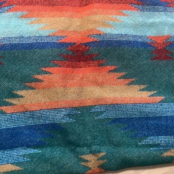 AZTEC DESIGN BLANKET‎ SCARF WRAP SIZE 28 X 83 - Picture 4 of 4